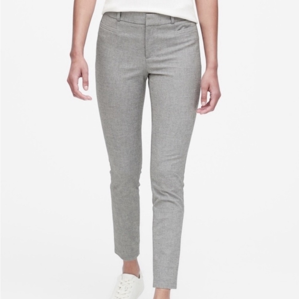 Banana Republic Factory Womens Sloan slim stretchy dress pants light grey NWT
